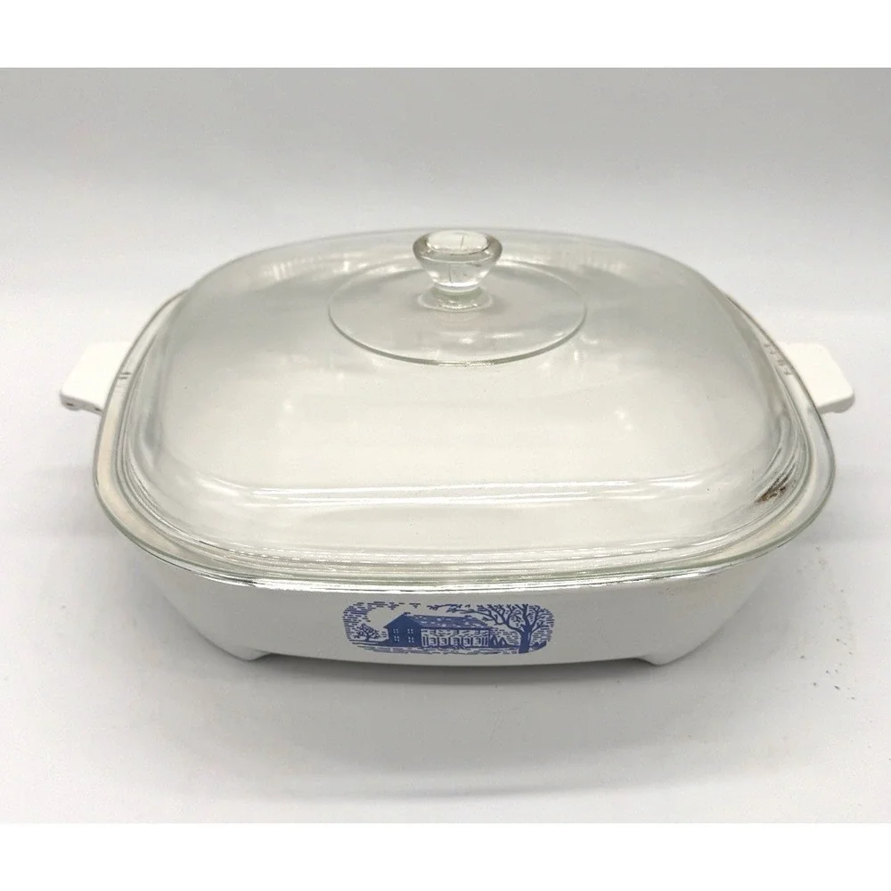 Corning‎ Ware Browning Skillet for Amana Radarange Microwave Oven w/ Pyrex Lid